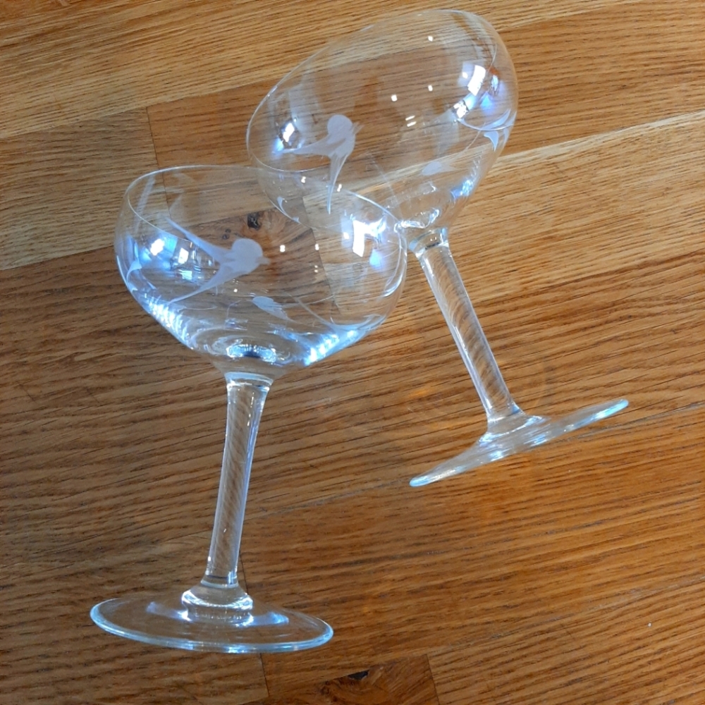 Elegant Clear Glass Coupe Set